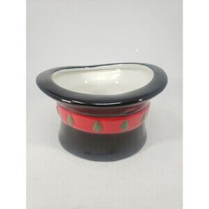 Harry and David Top Hat Candy Dish Bowl 2007 Trinket Christmas Frosty Snowman
